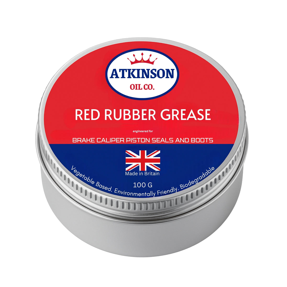 Atkinson Oil Co. Red Rubber Grease 100g – tin