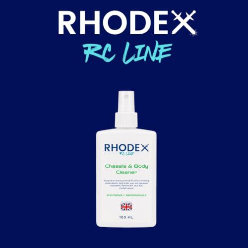 Rhodex RC Line Chassis & Body Cleaner 100 ml – Biodegradable RC Car Cleaner for Body Shells, Chassis Plastics, Wheels & Suspension Parts