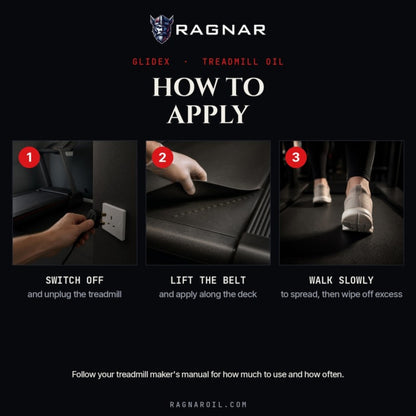 Ragnar GlideX Treadmill Oil 100 ml – how to apply