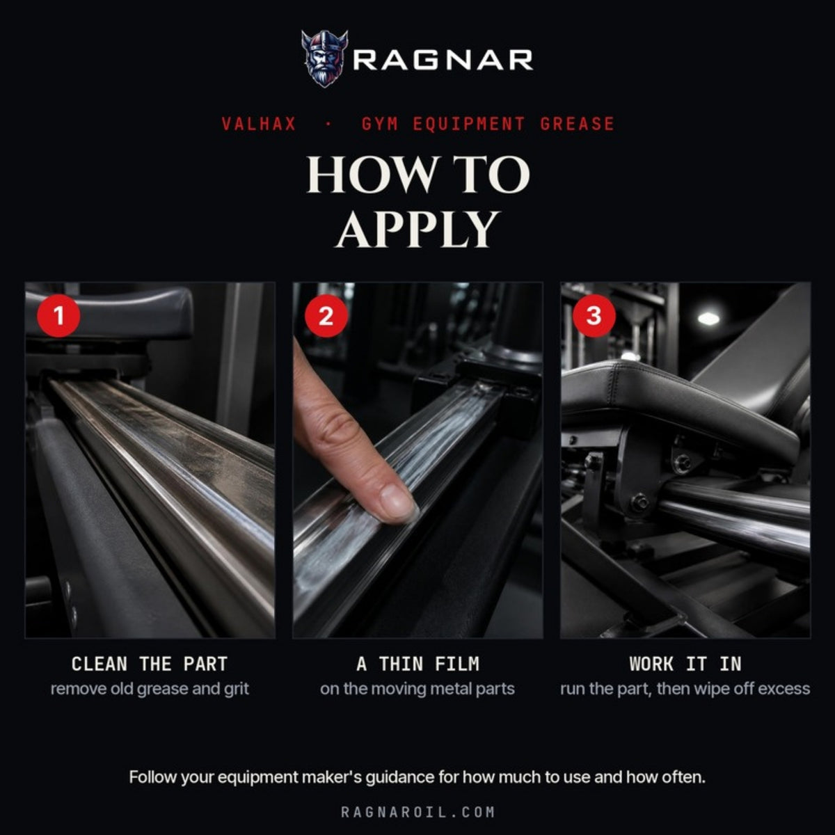 Ragnar Valhax Gym Equipment Grease 70 g – how to apply