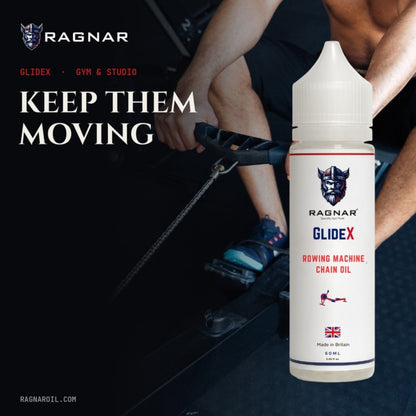 Ragnar GlideX Rowing Machine Chain Oil 60 ml – in use