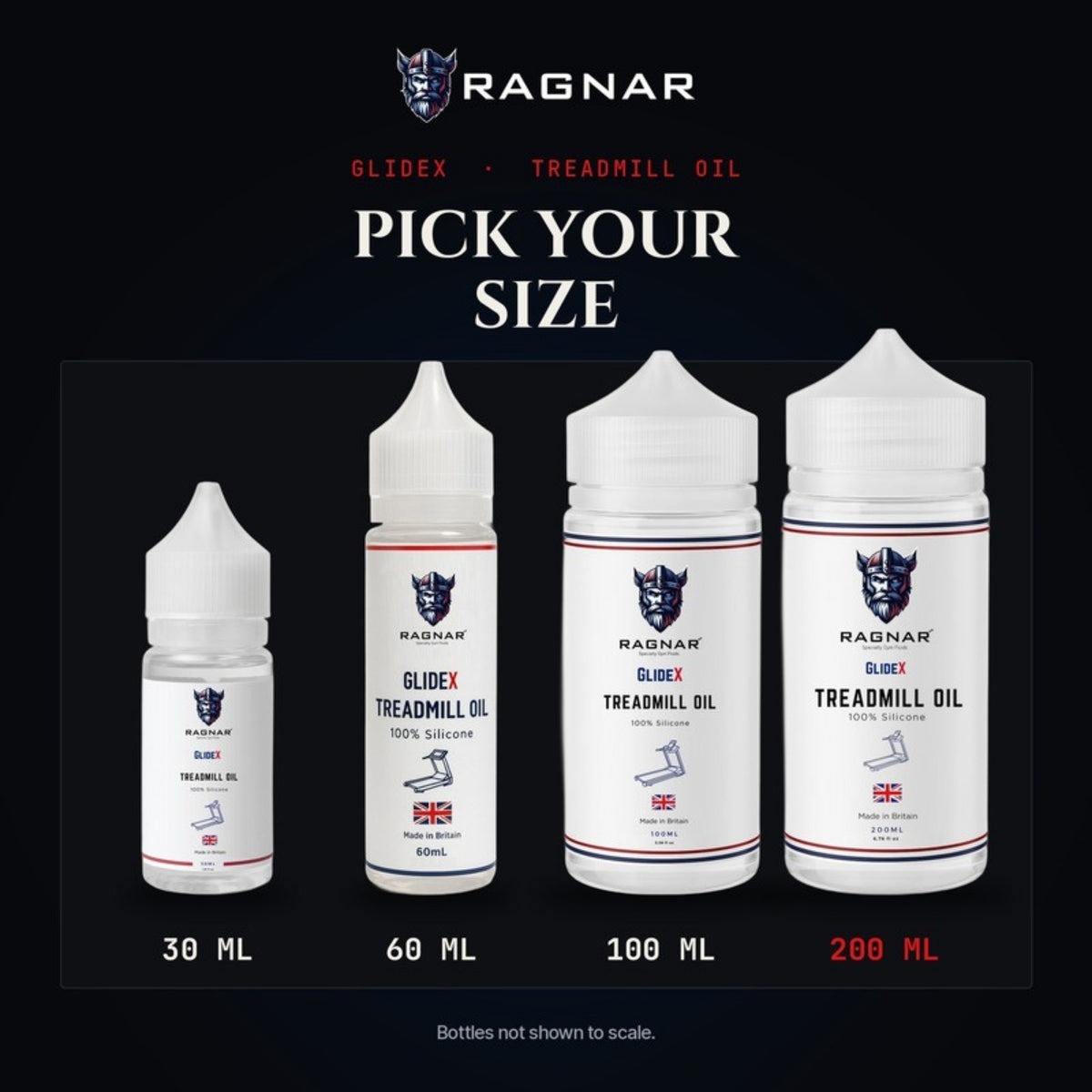 Ragnar GlideX Treadmill Oil 200 ml – pick your size