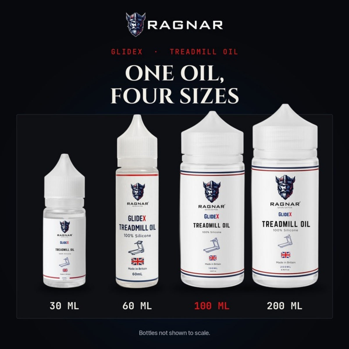 Ragnar GlideX Treadmill Oil 100 ml – four sizes