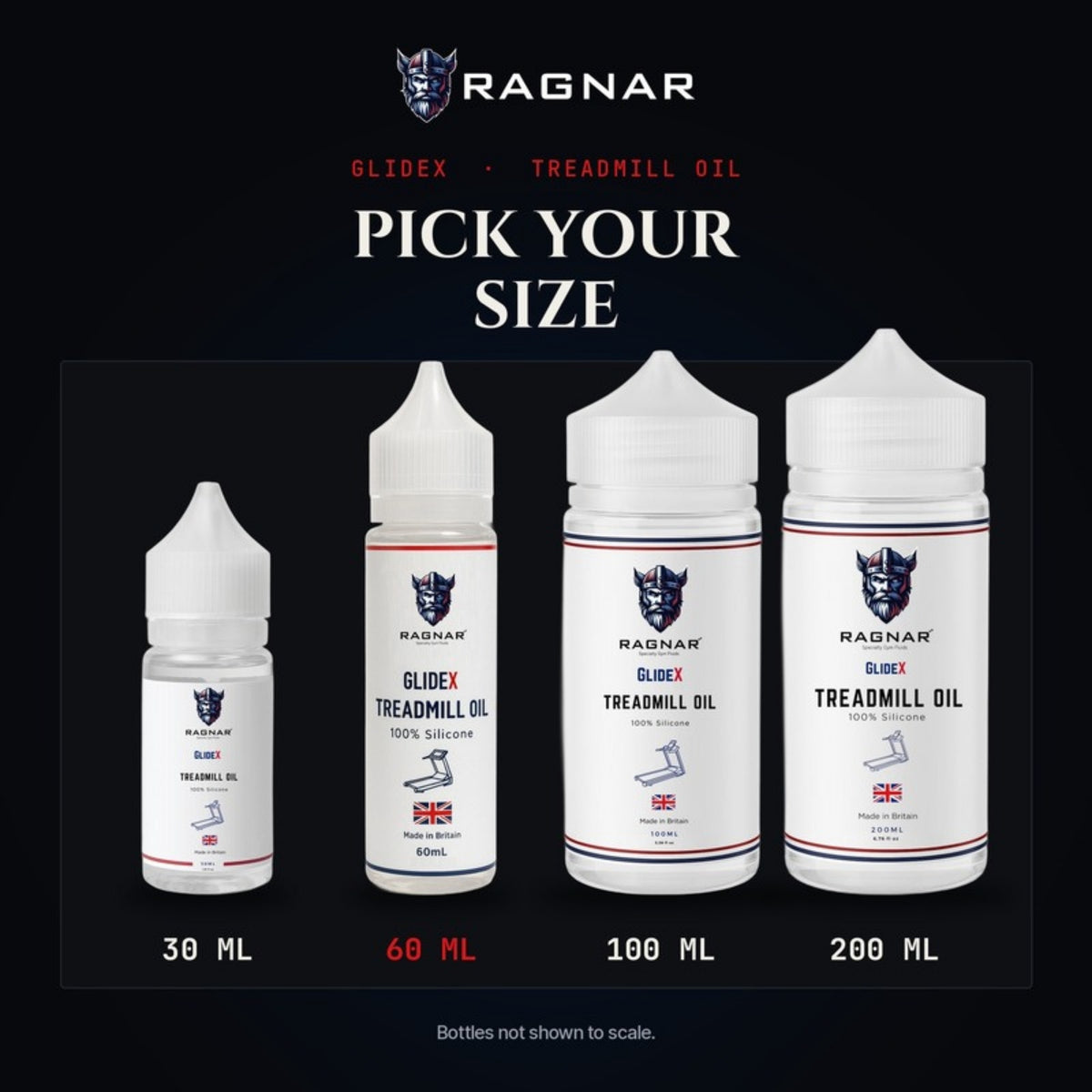 Ragnar GlideX Treadmill Oil 60 ml – pick your size