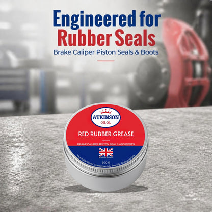 Atkinson Oil Co. Red Rubber Grease 100g – engineered for rubber seals