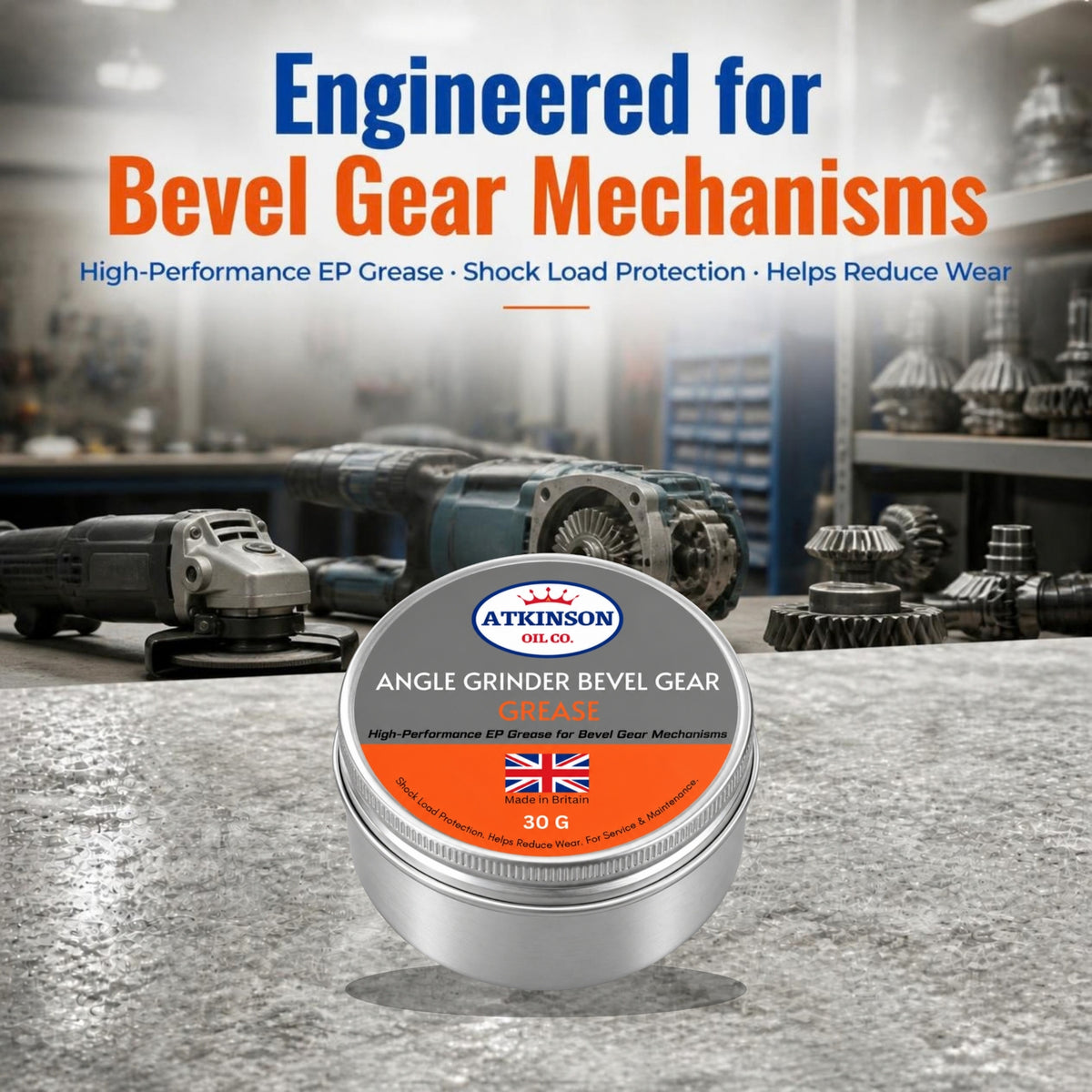 Atkinson Oil Co. Angle Grinder Bevel Gear Grease 30g – engineered for