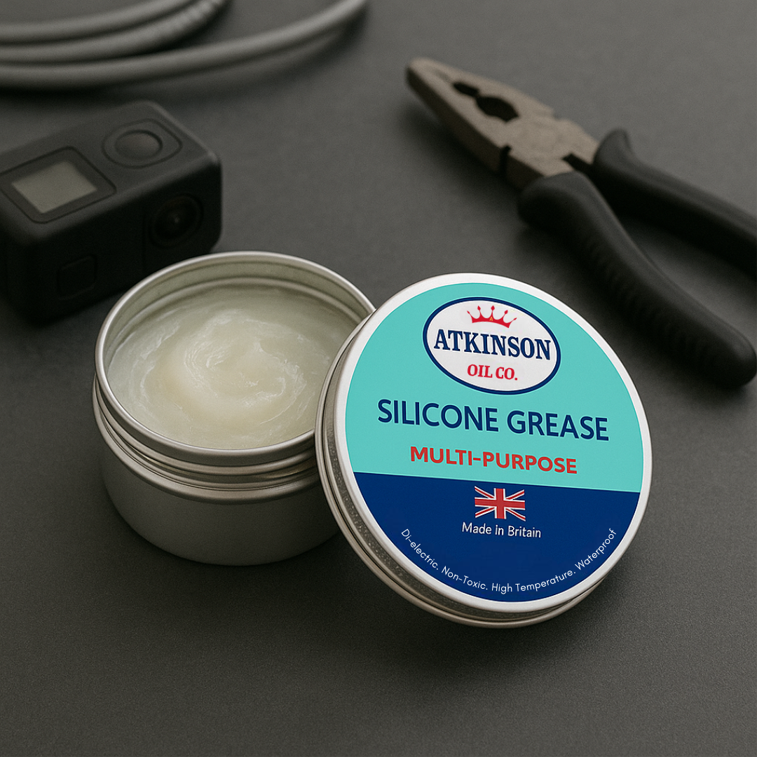 Atkinson Oil Co. Premium Silicone Grease - 30g Waterproof, High-Temp, Dielectric & Multi-Purpose Lubricant for Plastic, Rubber & Electrical |