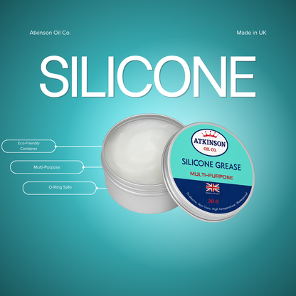 Atkinson Oil Co. Premium Silicone Grease - 30g Waterproof, High-Temp, Dielectric & Multi-Purpose Lubricant for Plastic, Rubber & Electrical |
