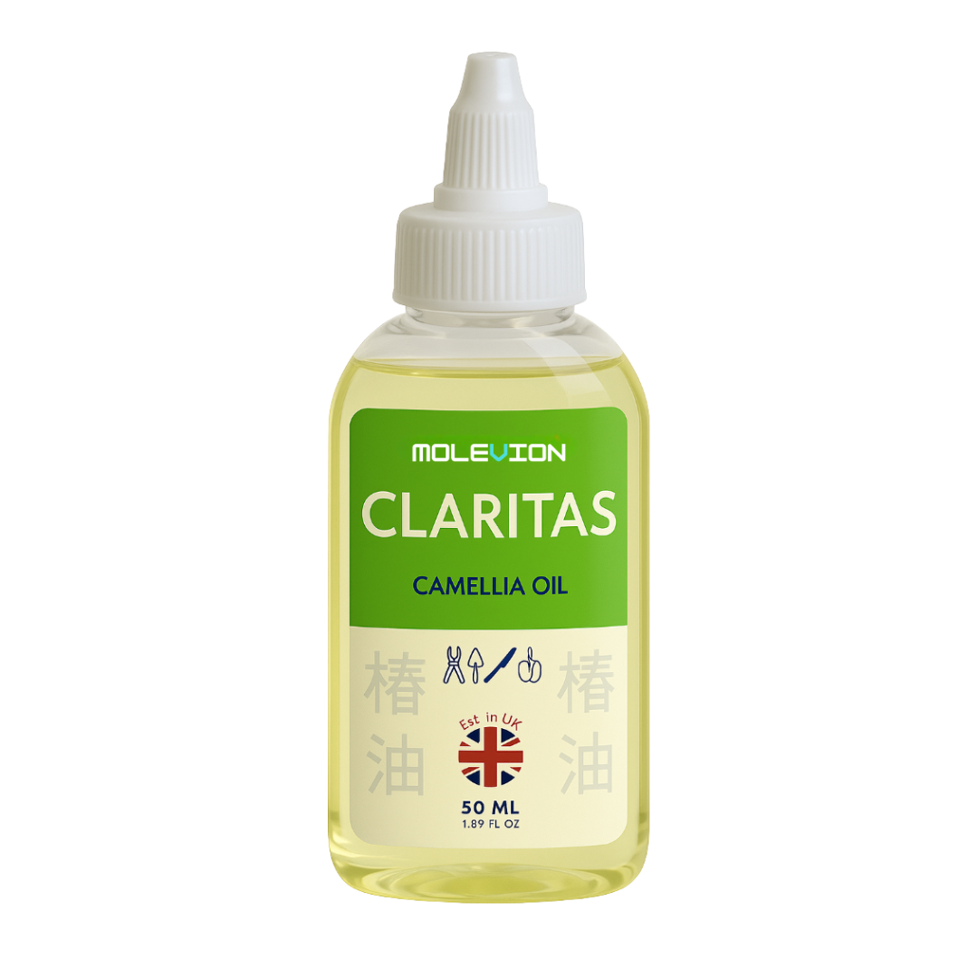 Molevion Claritas Camellia Oil (Tsubaki) Blend for Bonsai Knife and Garden Equipment, 50ml