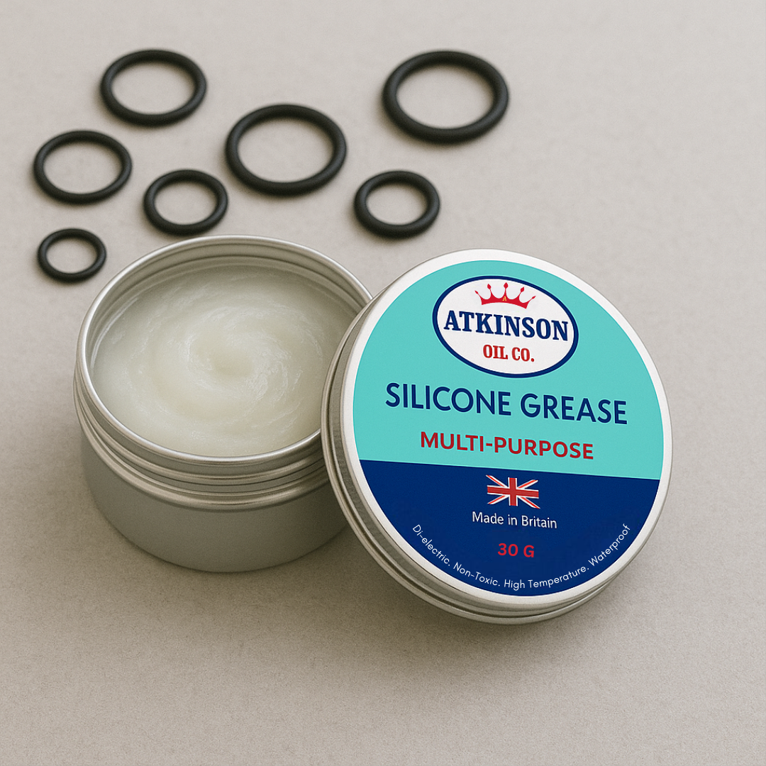 Atkinson Oil Co. Premium Silicone Grease - 30g Waterproof, High-Temp, Dielectric & Multi-Purpose Lubricant for Plastic, Rubber & Electrical |