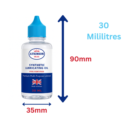 Atkinson Oil Co. Premium Synthetic Multi-Purpose Lubricating Oil with PTFE Nano Particles - 30ml