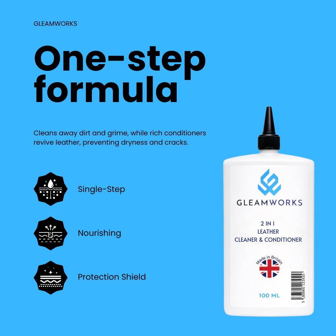 GleamWorks Leather 2-in-1 Cleaner & Conditioner 100 ml