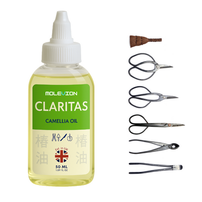 Molevion Claritas Camellia Oil (Tsubaki) Blend for Bonsai Knife and Garden Equipment, 50ml