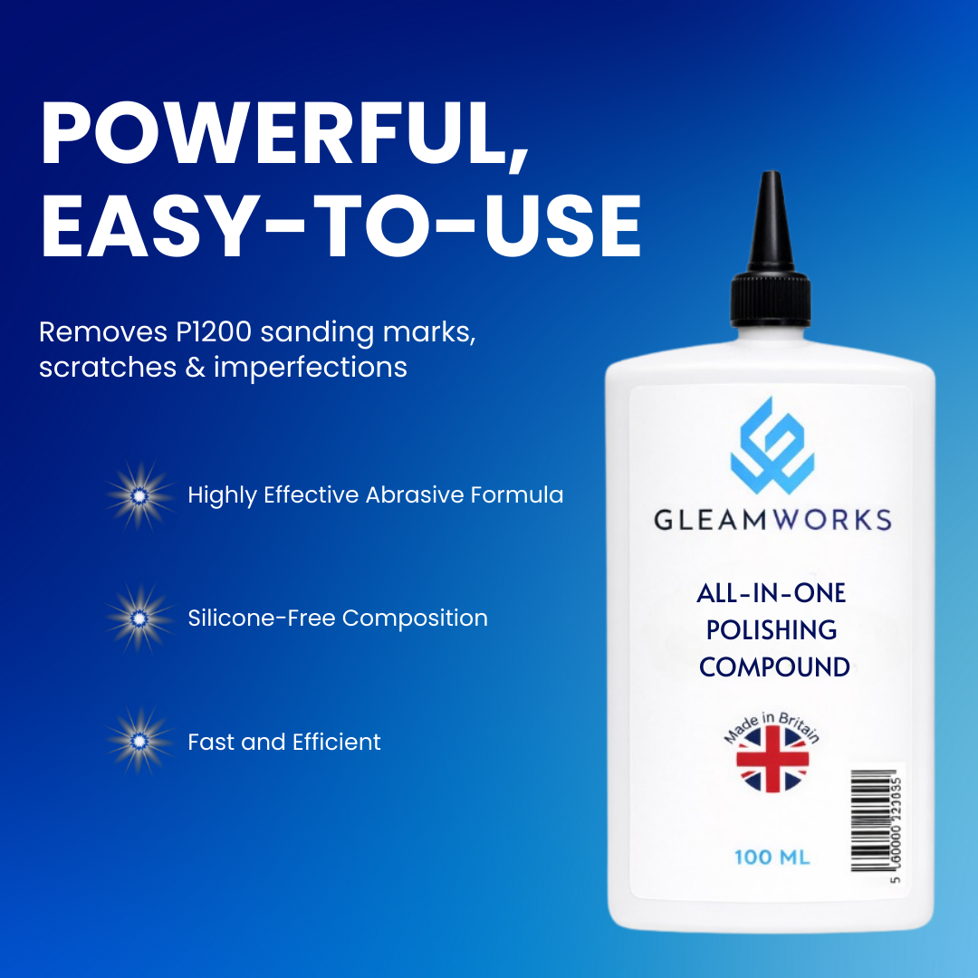 GleamWorks Scratch Remover Polishing Compound 100ml Paint Defect Repair & High Gloss
