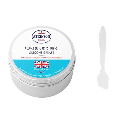 Atkinson Oil Co. Plumber & O-Ring Silicone Grease - 30g Waterproof, Non-Toxic Lubricant for Faucets, Seals & Drinking Water Systems | Made in UK