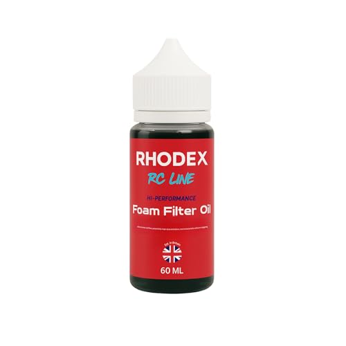 Rhodex RC Line Foam Filter Oil - 60ml High-Tack Air Filter Oil for Nitro & Gas RC Cars, Trucks & Buggies | Race-Level Engine Protection