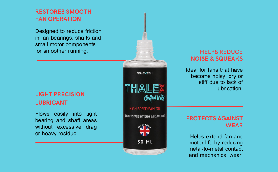 Molevion Thalex Gaming High-Speed Fan Oil - 30ml
