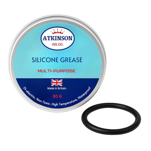 Atkinson Oil Co. Premium Silicone Grease - 30g Waterproof, High-Temp, Dielectric & Multi-Purpose Lubricant for Plastic, Rubber & Electrical |