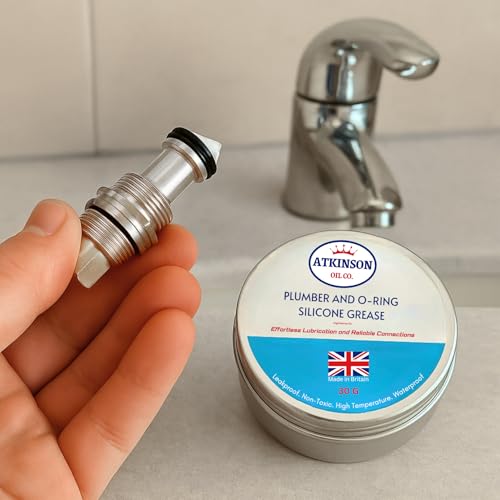 Atkinson Oil Co. Plumber & O-Ring Silicone Grease - 30g Waterproof, Non-Toxic Lubricant for Faucets, Seals & Drinking Water Systems | Made in UK