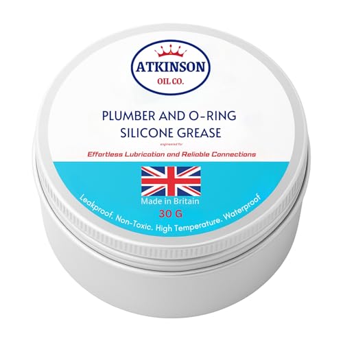 Atkinson Oil Co. Plumber & O-Ring Silicone Grease - 30g Waterproof, Non-Toxic Lubricant for Faucets, Seals & Drinking Water Systems | Made in UK