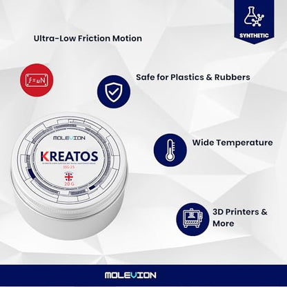 Recommended Title: Molevion Kreatos SGP 2 Prime PTFE Supercharged Grease – Low-Friction Lubricant for Robots, 3D Printers, RC & Precision DIY