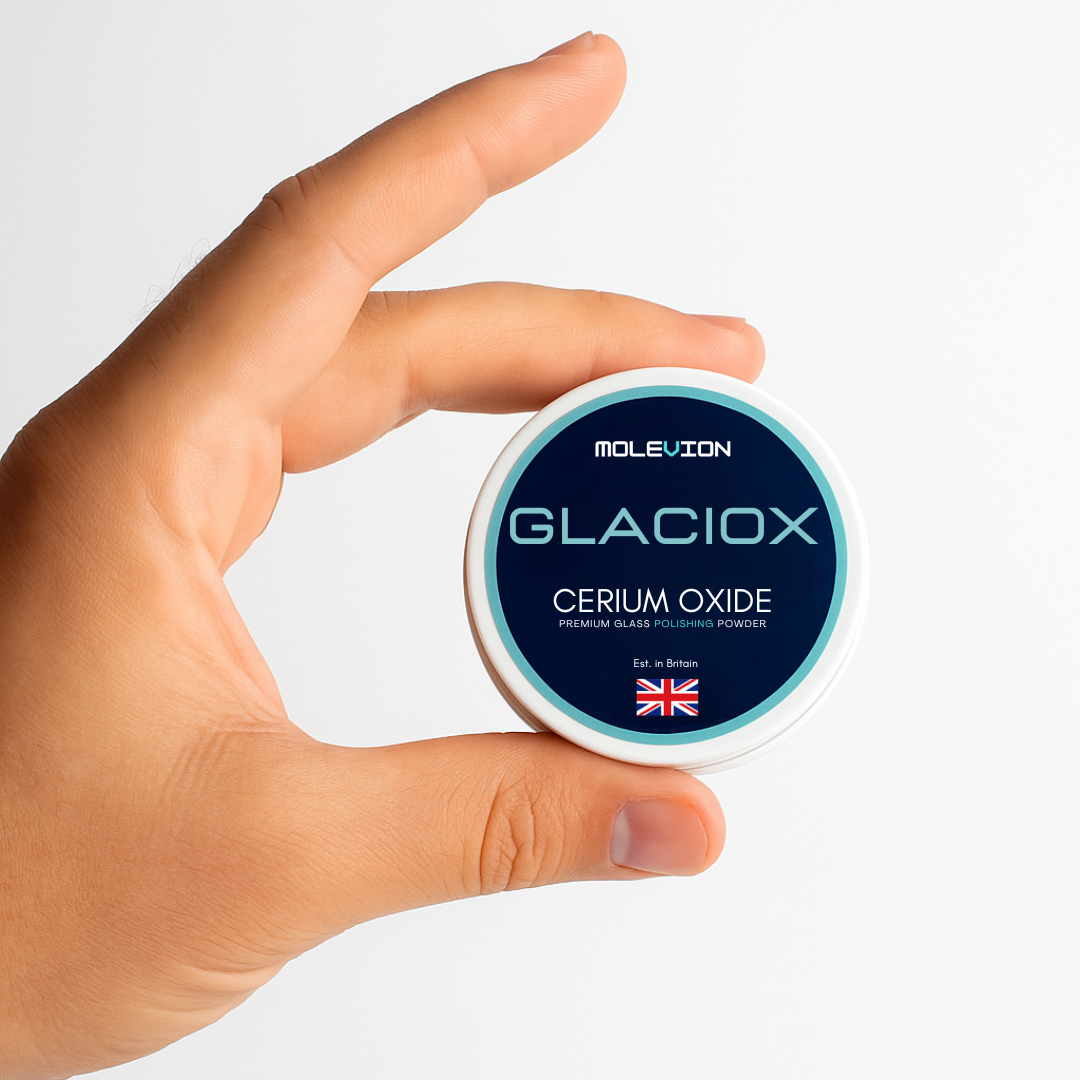 Molevion Glaciox Premium Cerium Oxide Fine Grade 2.5 micron 50 g