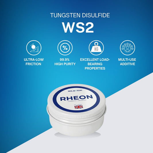 Molevion Rheon WS2 Dry Lubricant Powder - 0.6 Micron 99.9%, 30ml
