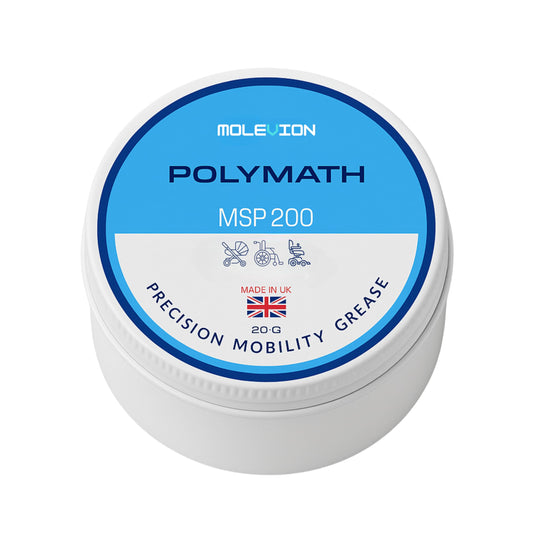 Molevion Polymath MSP 200 Precision Mobility Grease – Ultra-Low Friction, Non-Toxic Lubricant for Strollers, Wheelchairs & Mobility Scooters