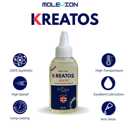 Molevion Kreatos SDO 120 Drone Lubricant 50ml – High-Speed Synthetic Oil for RC Bearings & Propeller Shafts