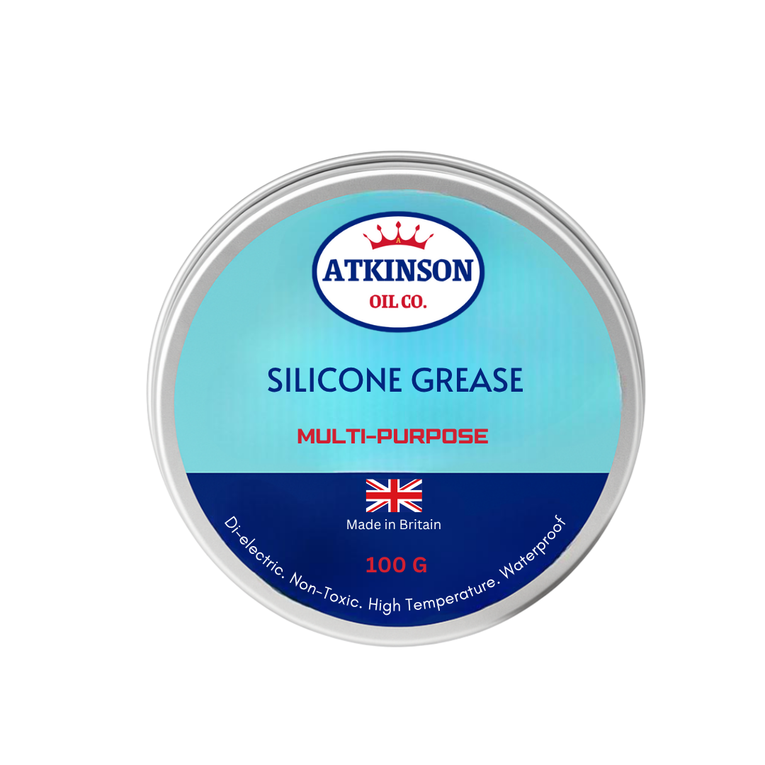 Atkinson Oil Co. Premium Sisililicone Grease - 100g Waterproof, High-Temp, Dielectric & Multi-Purpose Lubricant for Plastic, Rubber & Electrical
