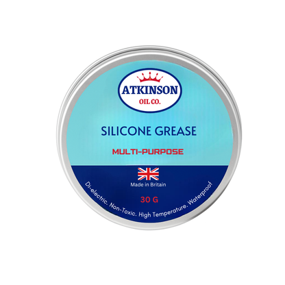 Atkinson Oil Co. Premium Silicone Grease - 30g Waterproof, High-Temp, Dielectric & Multi-Purpose Lubricant for Plastic, Rubber & Electrical |