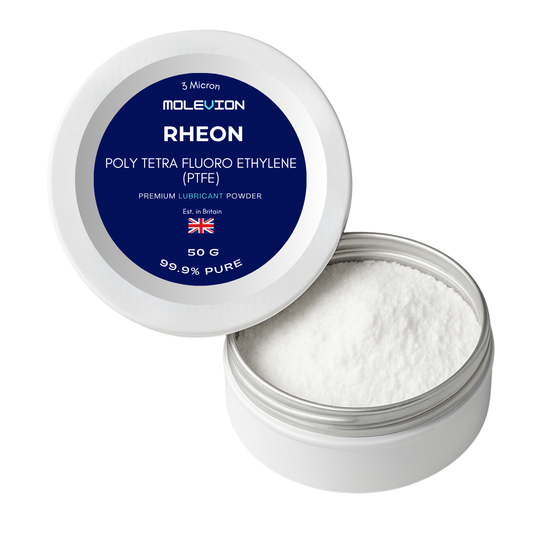 Molevion Rheon PTFE 3 Micron Dry Lubricant Powder – Premium Chain Wax & Lubricant Additive for Chains, Bearings & Precision (Low PFOA)