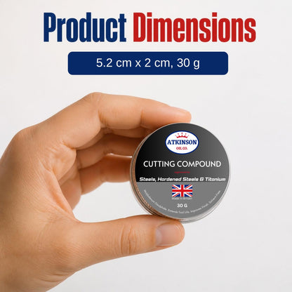 Atkinson Oil Co. Cutting Compound 30g – size in hand