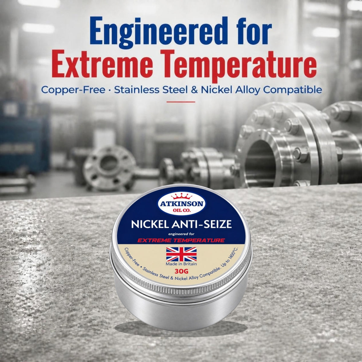 Nickel anti-seize engineered for extreme temperature