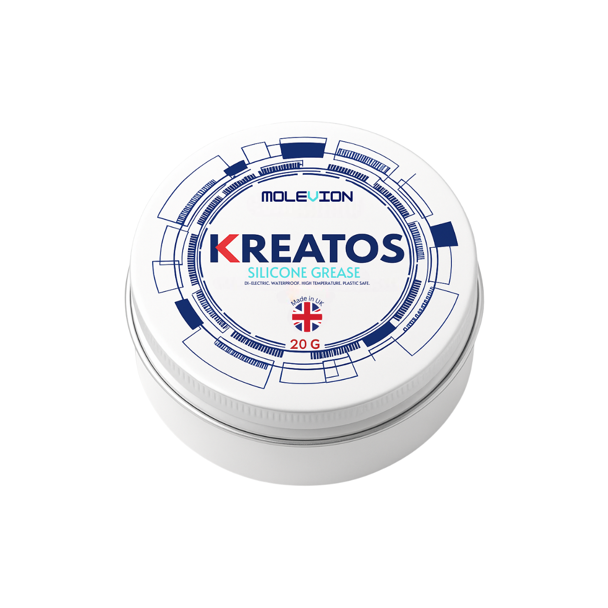 Molevion Kreatos Silicone Grease (20g) – Waterproof, Dielectric, Plastic-Safe Lubricant for Robotics, 3D Printers & Electronics