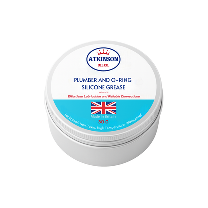 Atkinson Oil Co. Plumber & O-Ring Silicone Grease - 30g Waterproof, Non-Toxic Lubricant for Faucets, Seals & Drinking Water Systems | Made in UK